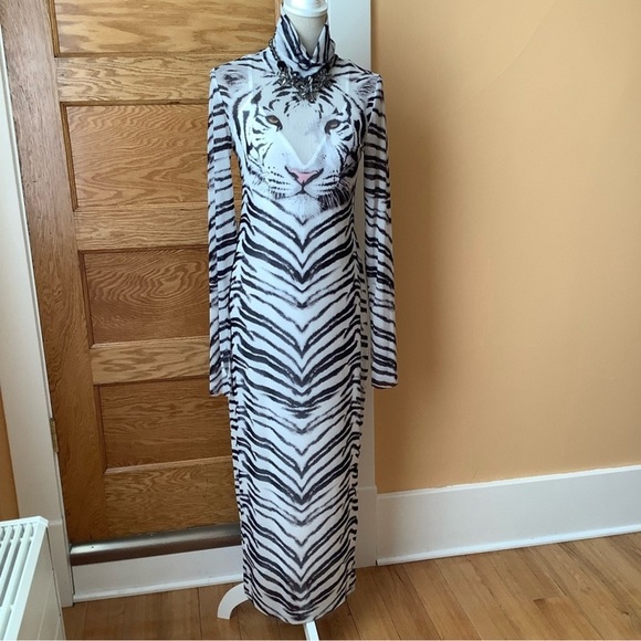 AFRM Shailene Sheer Mesh Dress with White Slip Size M - Picture 2 of 14